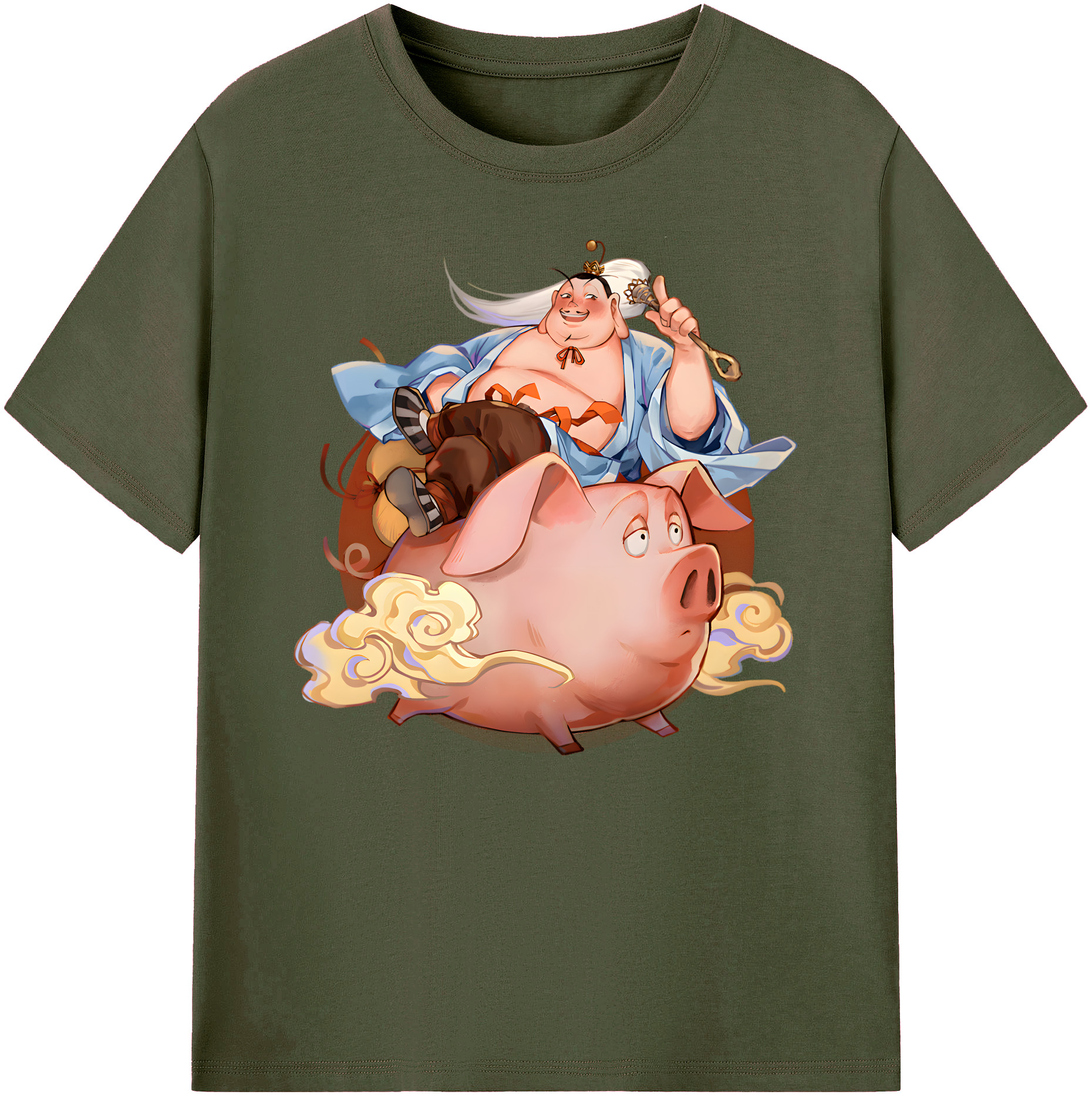 （画像用） Ne Zha 2 ナタ 魔童の大暴れ 綿100％ メンズ半袖Tシャツ｜肌触りやわらか＆通気性
